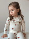 Conjunto de roupas infantis de algodão para meninos e meninas de 1 a 6 anos, roupa casual com calça superior e calça, conjunto de pijama de 2 peças para crianças