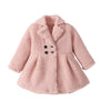 Lioraitiin criança bebê menina outono inverno roupas sherpa trench coat velo vestido de princesa casaco jaqueta crianças sobretudo
