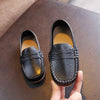 Meninos sapatos primavera outono crianças oxfords meninos deslizamento em apartamentos sapatos de couro macio do plutônio da criança preto branco mocassins para menino