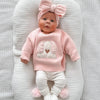 Baby Girl's Warm Long Sleeve Round Neck Sweater, Dog Bordado, Knit Pullover, Sweaters, Tops De Malhas, Roupas De Inverno, Bonito