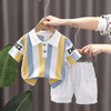 Crianças roupas mãe crianças conjuntos de crianças meninos camiseta shorts verão algodão manga curta moda suit2pcs