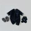 Macacão de bebê coreano cachecol conjunto outono inverno lã de cordeiro macacão para meninos meninas da criança roupas infantis soltas recém-nascidos macacão 2 pçs