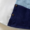 1-6 anos crianças meninos gola flip cor bloqueada pit stripe topo + shorts moda 2 pçs/set ensolarado bonito meninos verão conjunto