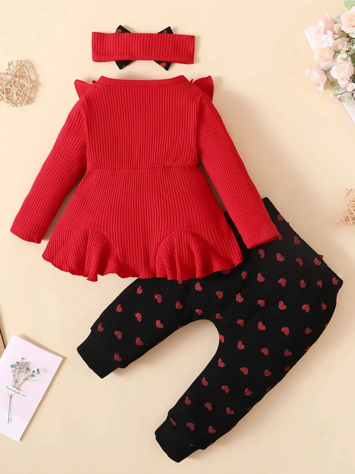 0-2 anos de idade bebê recém-nascido gilr primavera e outono em torno do pescoço manga comprida estilo princesa amor impresso calças conjunto moda